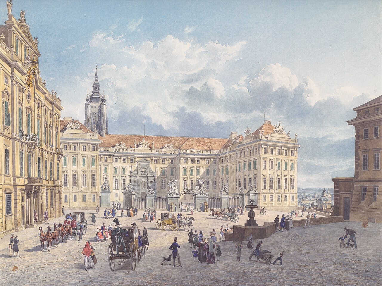 At Hradčany. Eduard Gurk, about 1838