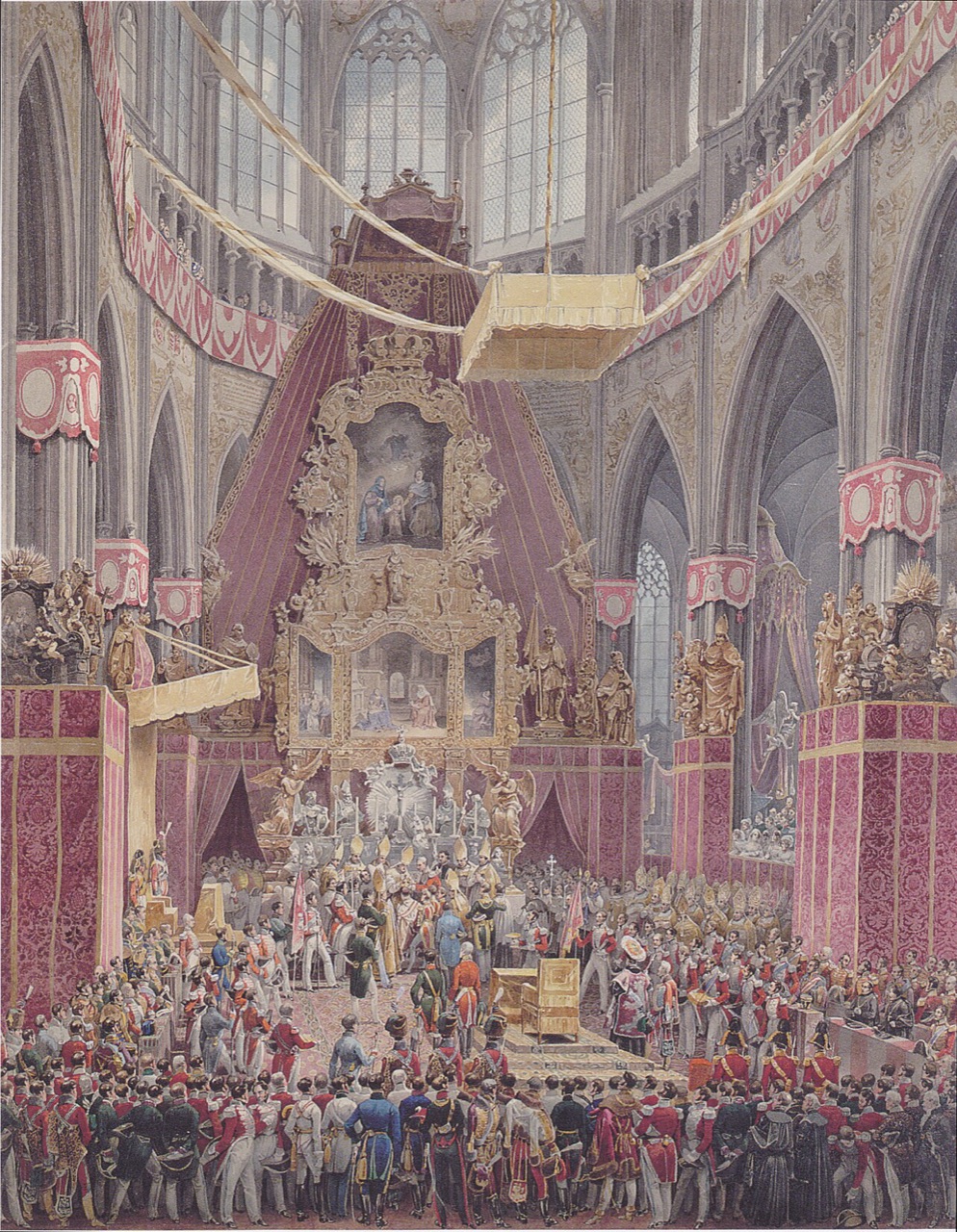 The coronation of Ferdinand V in St Vitus Cathedral on 7 September 1836, the last coronation in Prague. Eduard Gurk