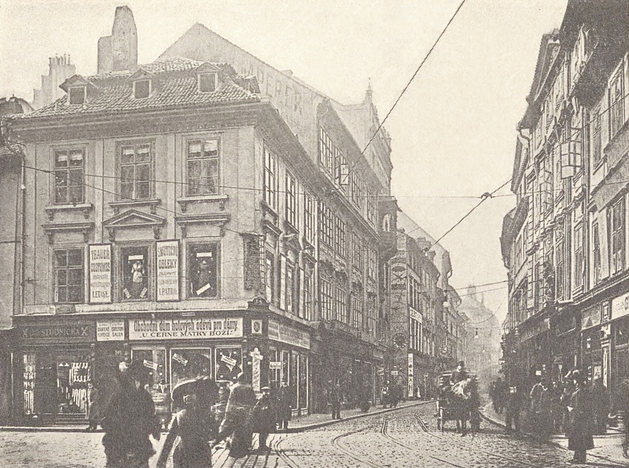 View into Celetná with the House of the Black Madonna, printed in the Za starou Prahu bulletin, 8 May 1911